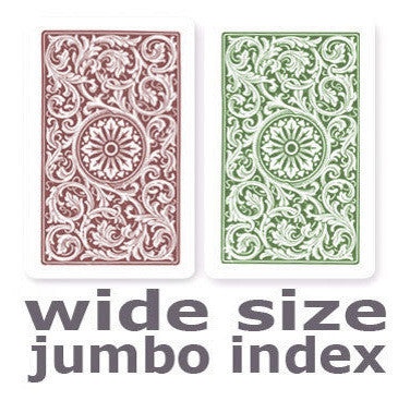 Copag 1546 Green & Burgundy Wide - Jumbo Index Playing Cards