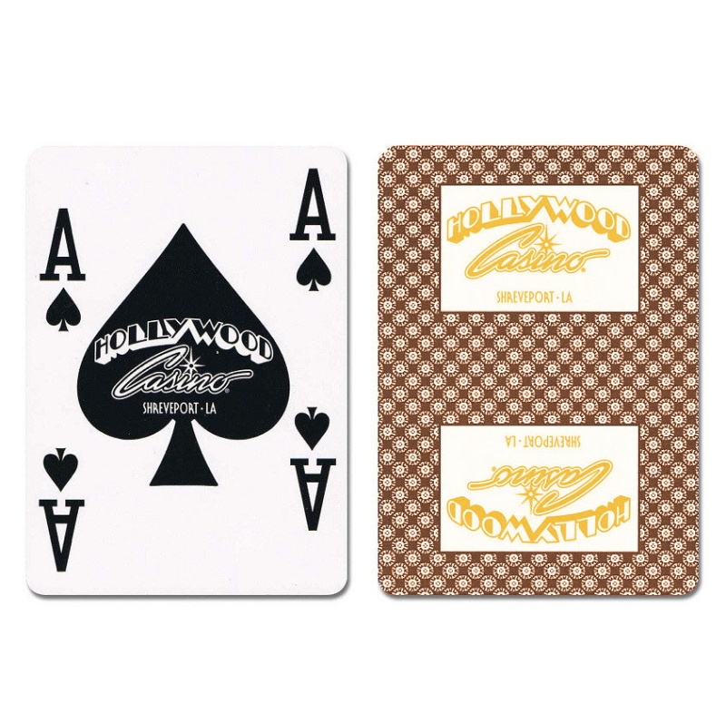 Hollywood New Uncancelled Casino Playing Cards Brown