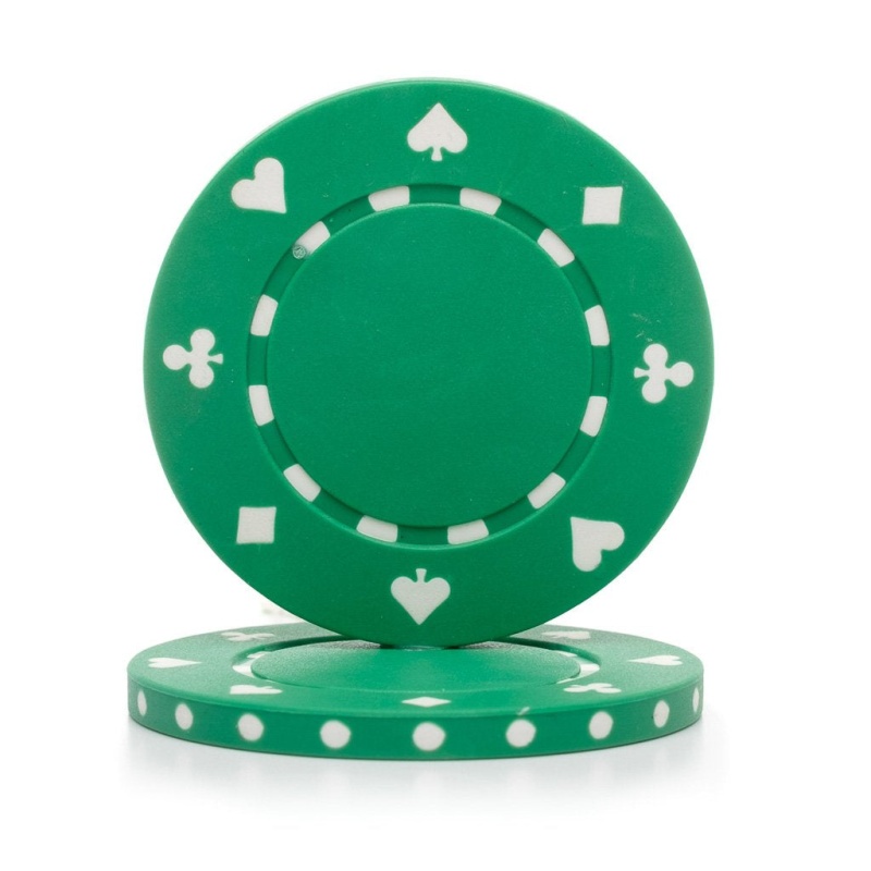 11.5 Gram Suited Poker Chips (25/Pkg) Green