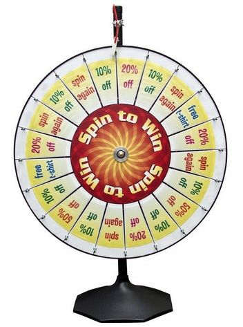 Pocket Prize Wheel With Stand & Base - 36 Inch