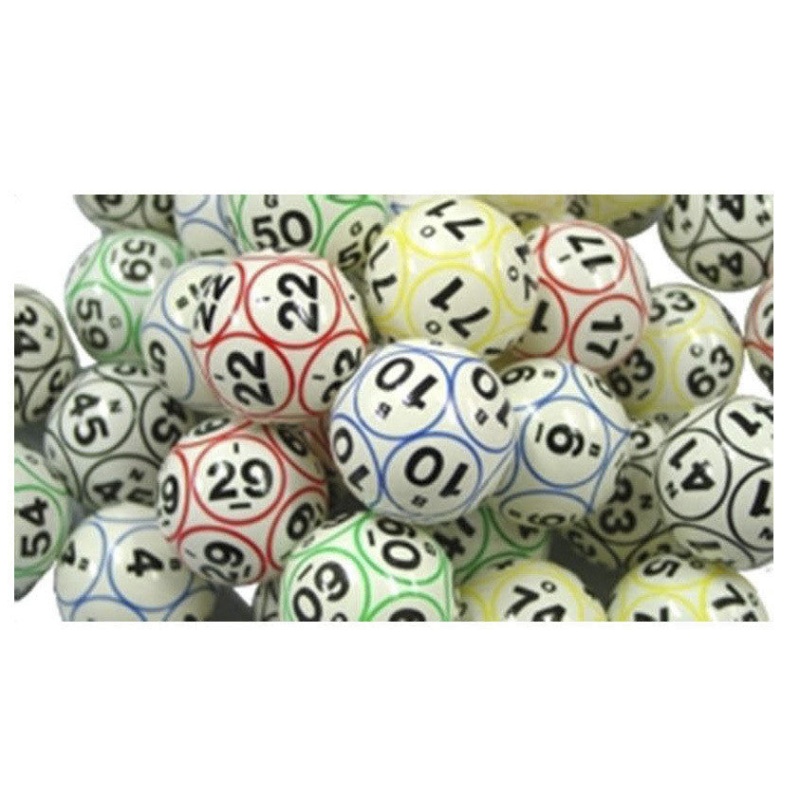 Bingo Balls - Colored & Coated 12 Sided Print Ping Pong Size