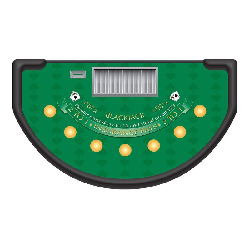 Spade Design Blackjack Layout - Green