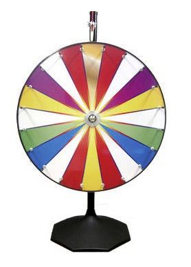 Color Prize Wheel With Stand & Base - 36 Inch