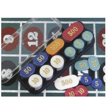 Poker Chips With Rack - Simulated Pearl 200 Pcs