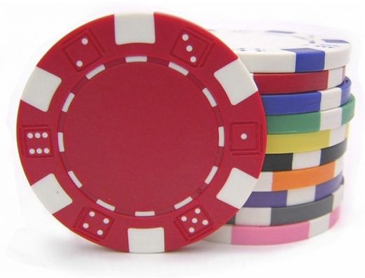 11.5 Gram Dice Rim Poker Chips (25/Pkg) Pink