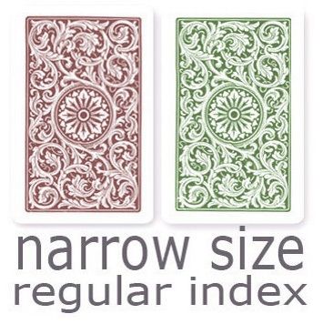 Copag 1546 Green & Burgundy Narrow - Regular Index Playing Cards