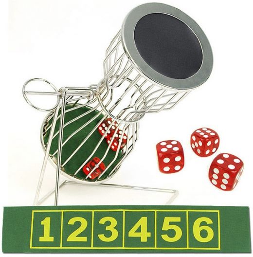 Chuck-A-Luck 10 Inch Cage, Dice & Laydown - Casino Supply