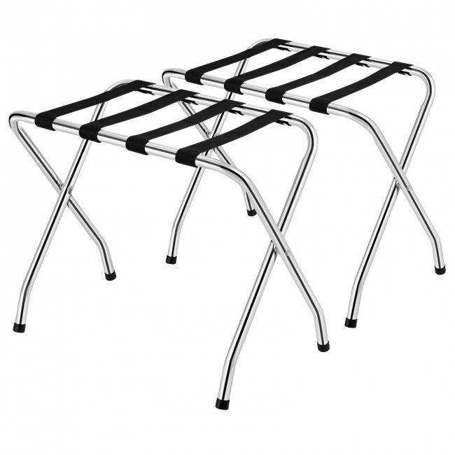 Foldable Luggage Rack With Nylon Belts For Home
