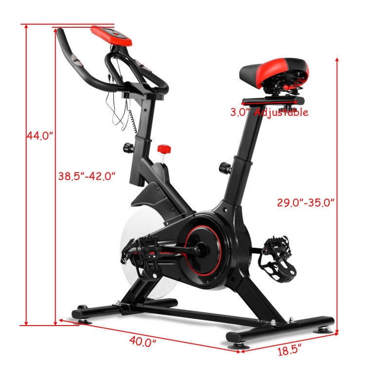Stationary Indoor Sports Bicycle With Heart Rate Sensor And Lcd Display