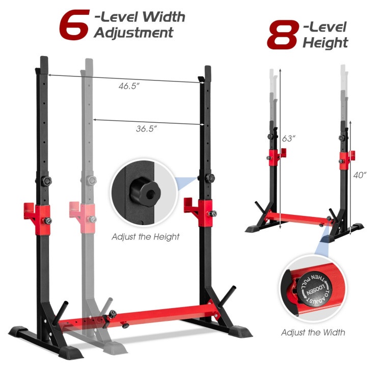 Adjustable Squat Rack Stand For Home Gym Fitness