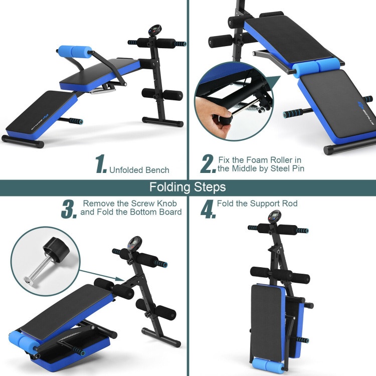 Adjustable Sit Up Bench With Lcd Monitor