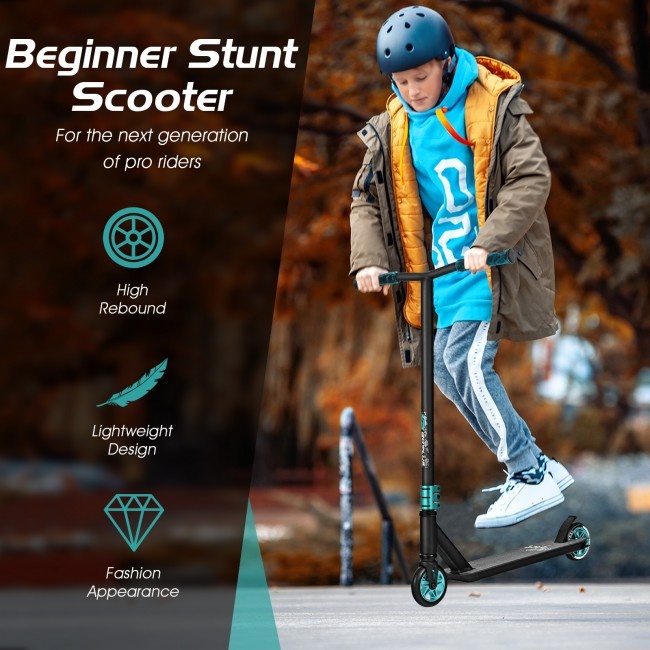 Freestyle Tricks High End Pro Stunt Scooter With Luminous Aluminum Deck