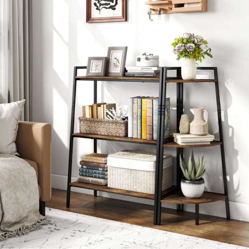3-Tier Ladder Shelf and Corner Shelf Set