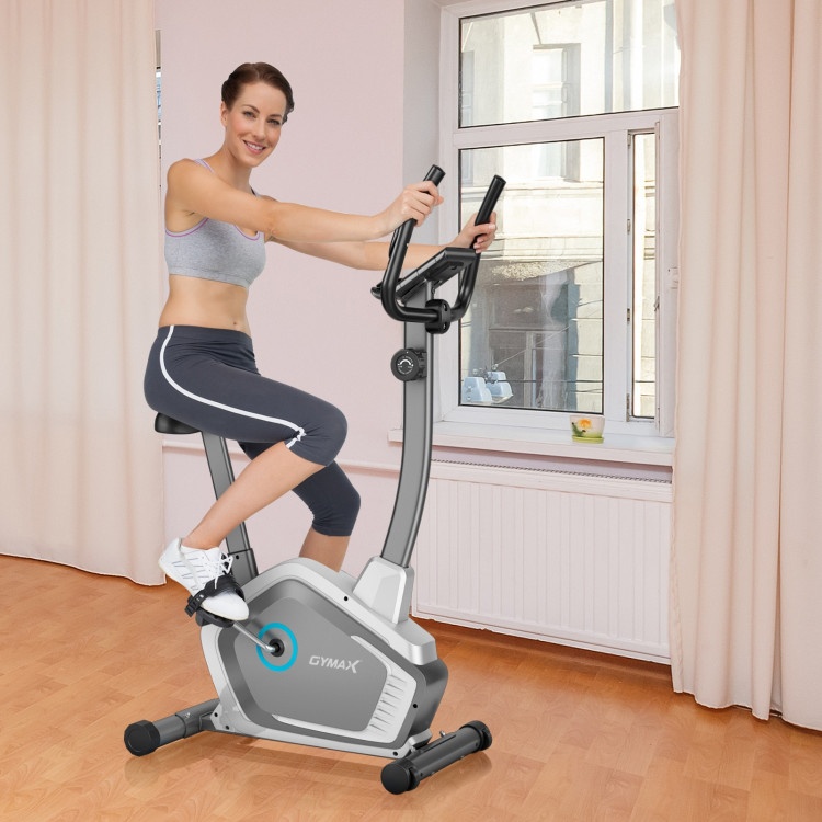 Magnetic Stationary Upright Cycling Bike With 8-Level Resistance