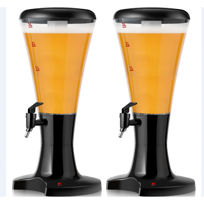 3L Draft Beer Tower Dispenser With Led Lights