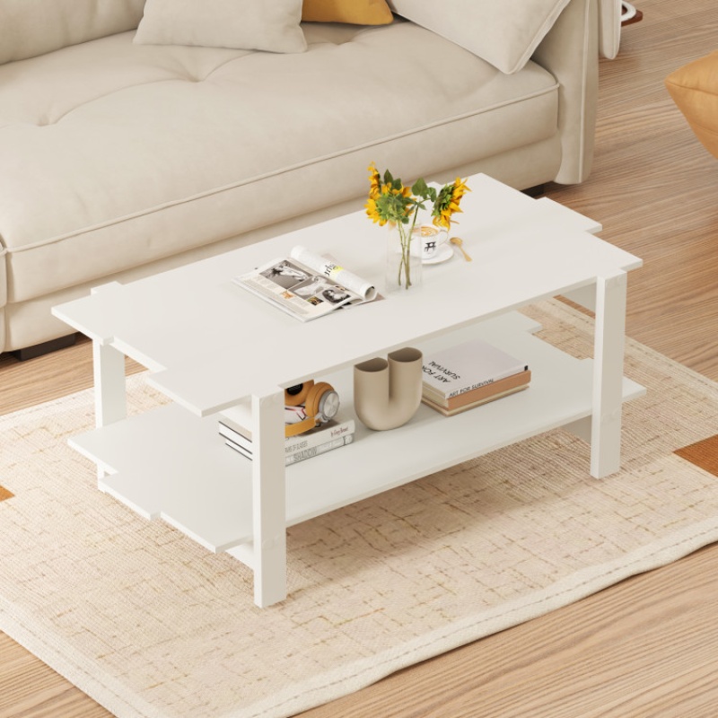 2-Tier Coffee Table With Storage Shelf