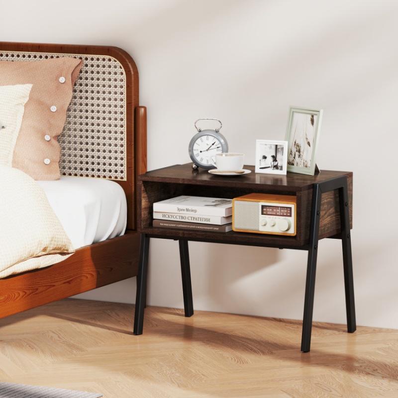 2 Pieces Stackable Night Stand Bedside End Table Set