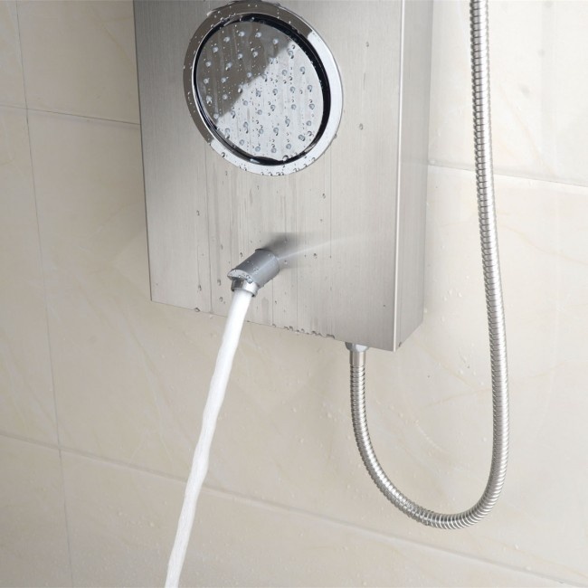 55 Inch Stainless Rainfall Shower Panel With Massage Jets