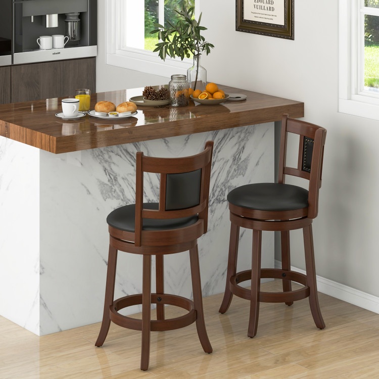 Upholstered Bar Stools Set of 2