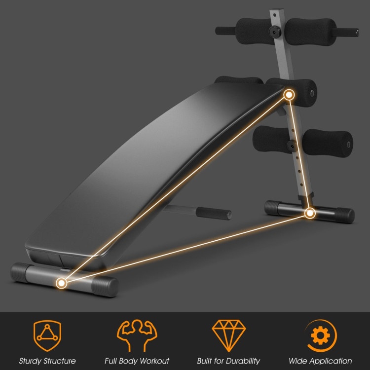 Adjustable Arc-Shaped Decline Sit Up Bench