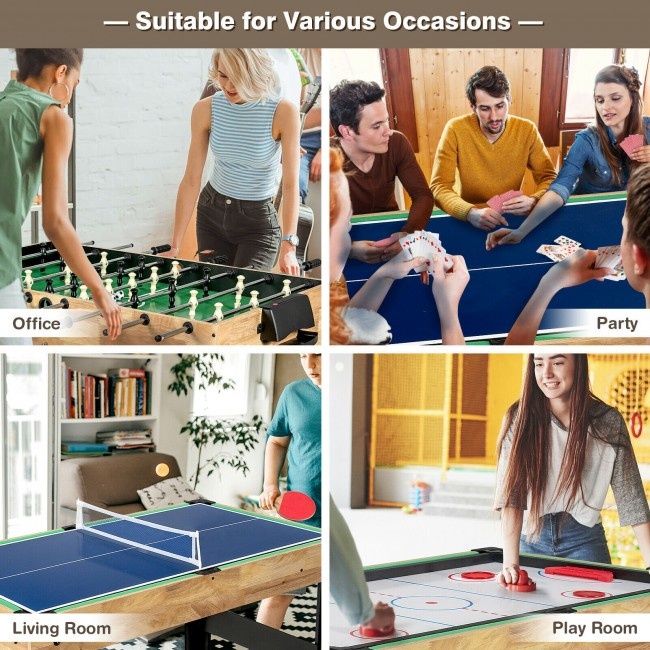 10-In-1 Multi Combo Game Table Set For Home
