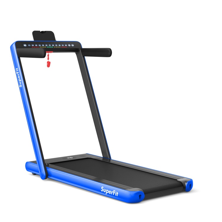 2.25 Hp 2-In-1 Folding Treadmill With Dual Display And App Control