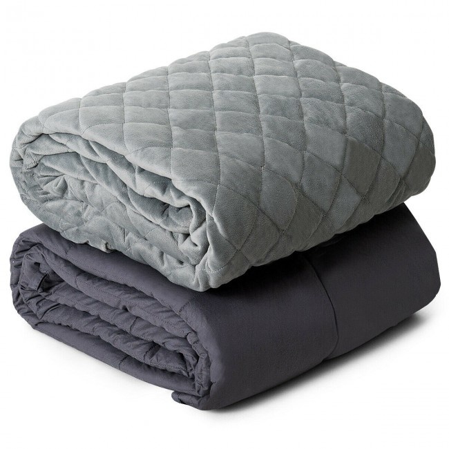 15 Lbs Weighted Blanket With Soft Crystal Cover