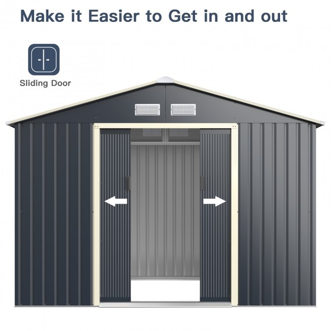 9 X 6 Feet Metal Storage Shed For Garden And Tools