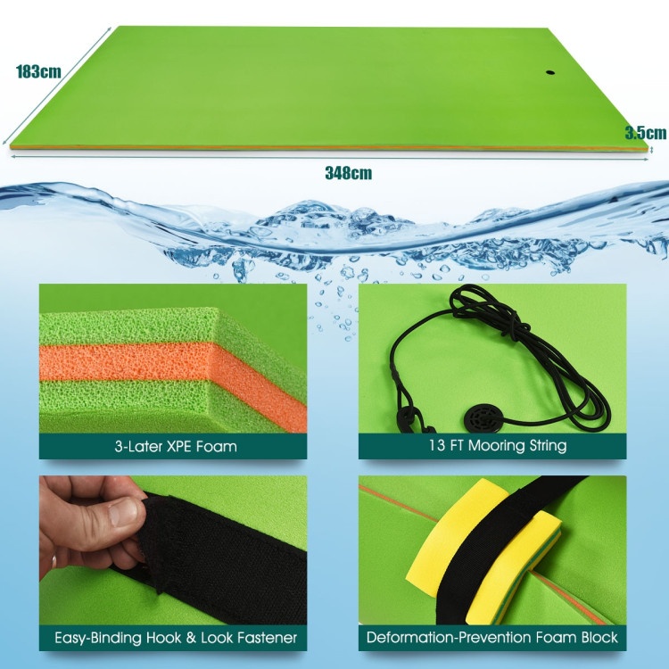 12 X 6 Feet 3 Layer Floating Water Pad