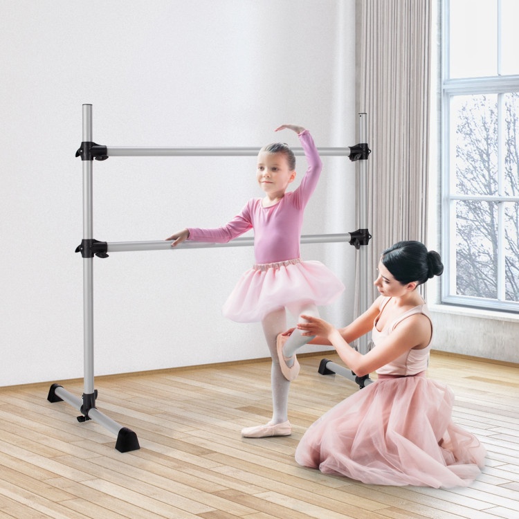 4 Feet Double Ballet Barre Bar With Adjustable Height