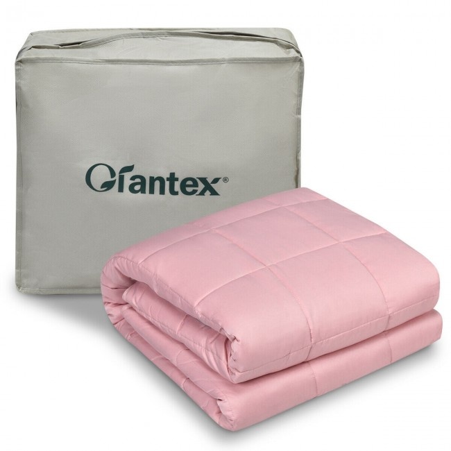 60 X80 Inch 15Lbs Premium Cooling Heavy Weighted Blanket Color: Pink