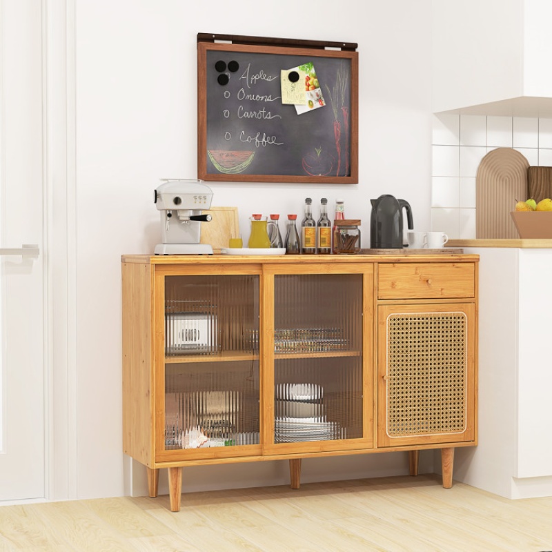 Modern Bamboo Buffet Sideboard Cabinet