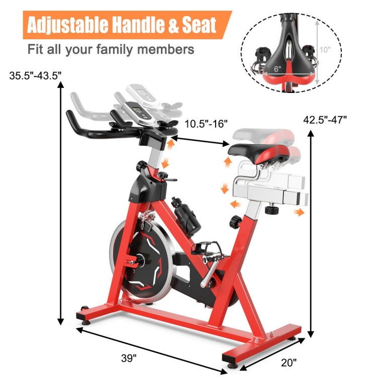Exercise Bike With 30Lbs Steel Flywheel