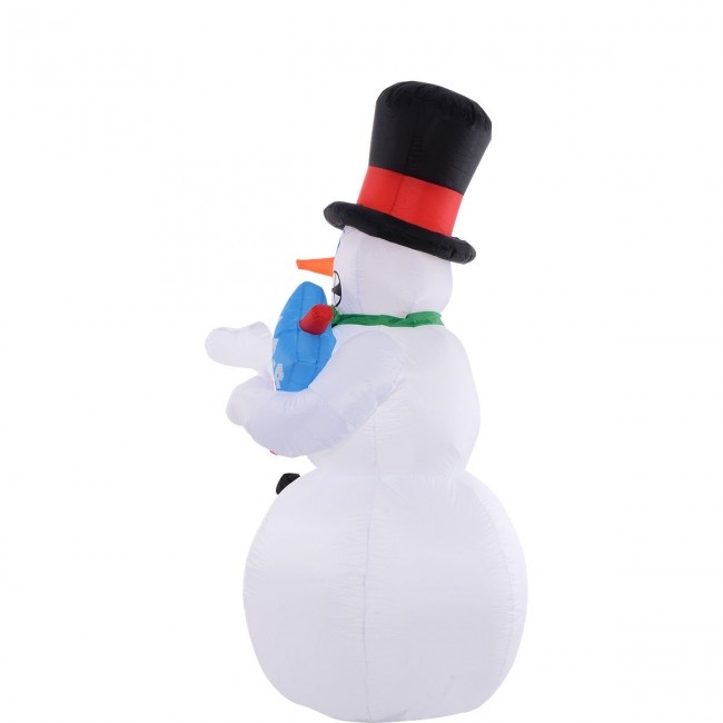 7 Feet Airblown Inflatable Christmas Snowman Gemmy Lighted Decoration