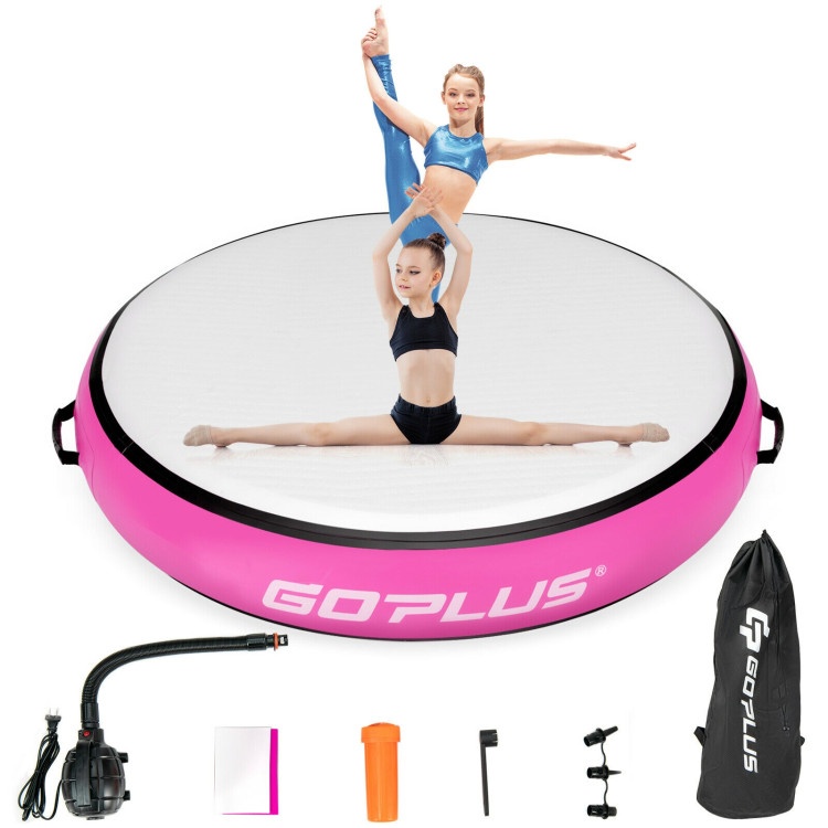 40 Inch Inflatable Round Gymnastic Mat With Electric Pump