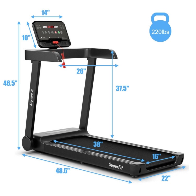 2.25 Hp Electric Treadmill Running Machine With App Control