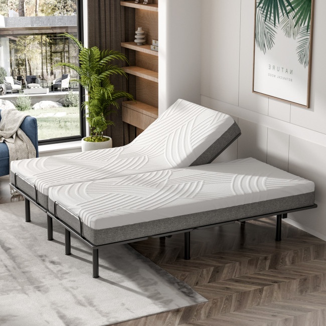 Twin Xl Bed Mattress Gel Memory Foam Convoluted Foam For Adjustable Bed