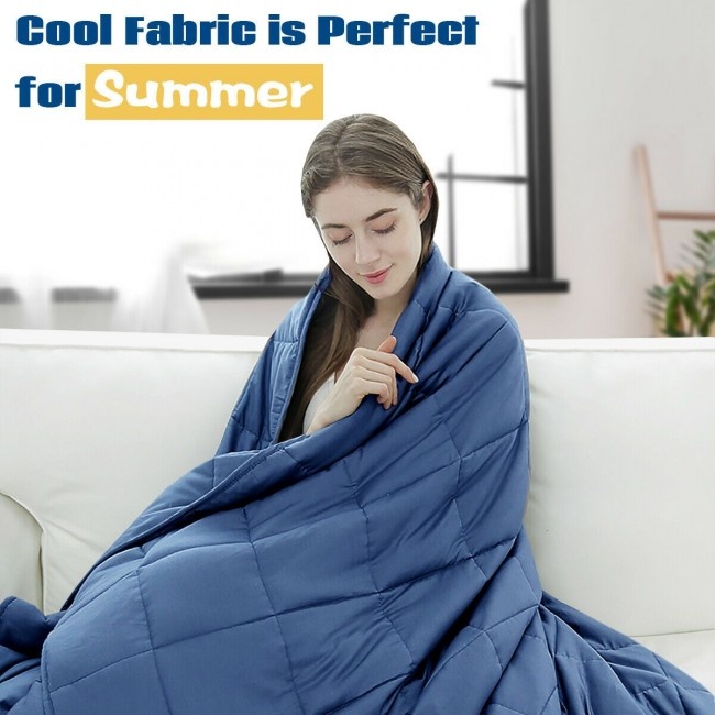 20Lbs Premium Cooling Heavy Weighted Blanket Color: Light Blue