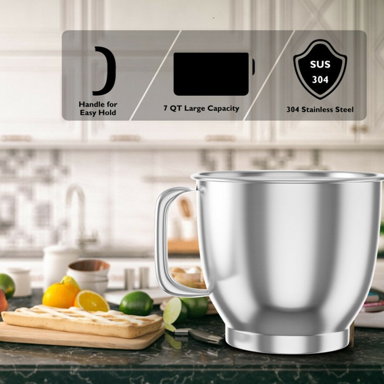 3-In-1 Multi-Functional 6-Speed Tilt-Head Food Stand Mixer