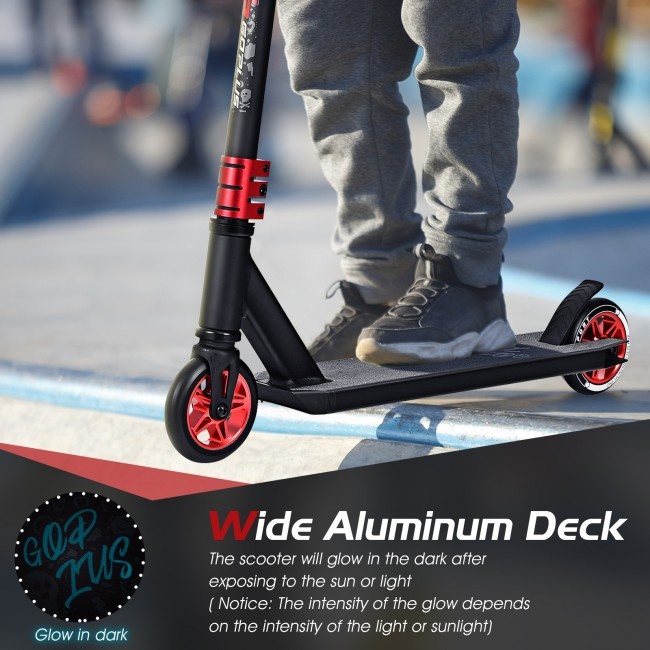 Freestyle Tricks High End Pro Stunt Scooter With Luminous Aluminum Deck