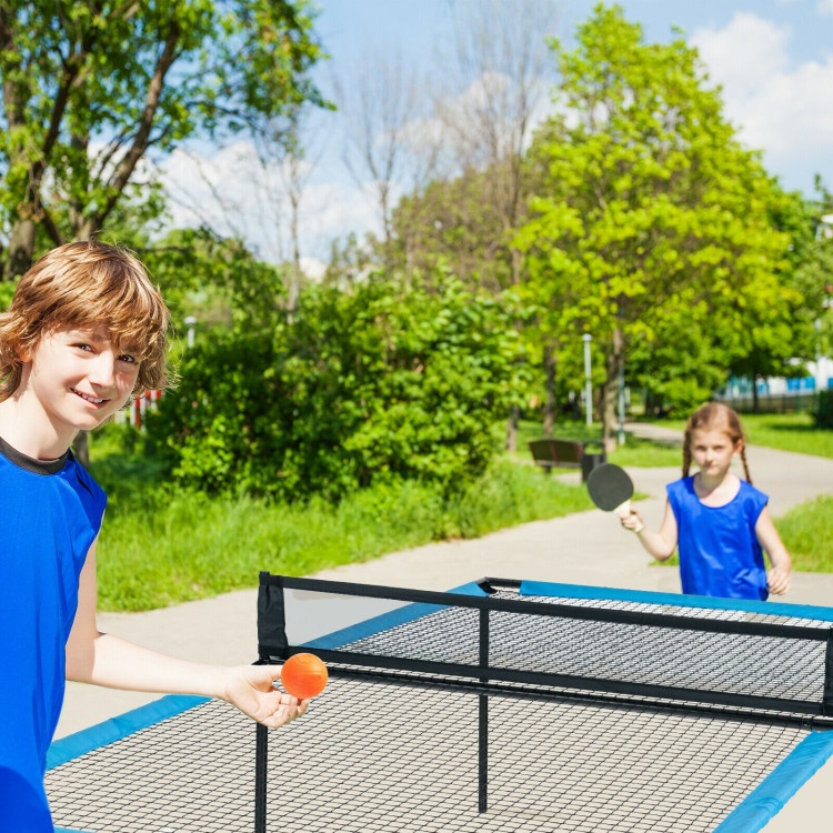 Portable Ping Pong Table Game Set With 2 Paddles