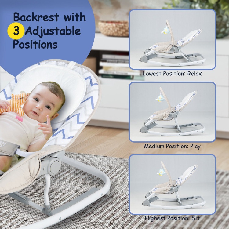 2-In-1 Baby Bouncer With 3-Level Adjustable Backrest