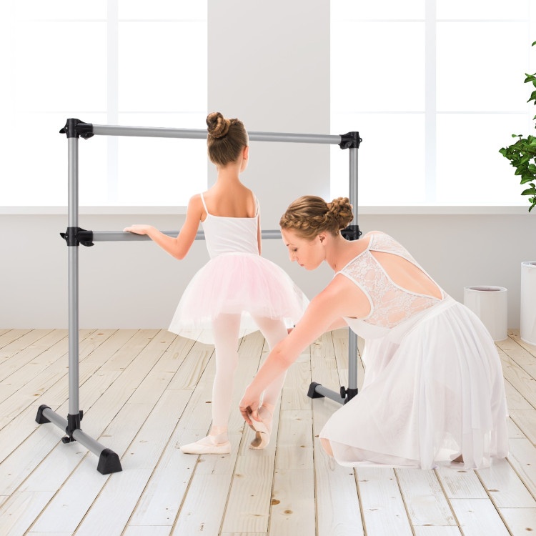 4 Feet Double Ballet Barre Bar With Adjustable Height