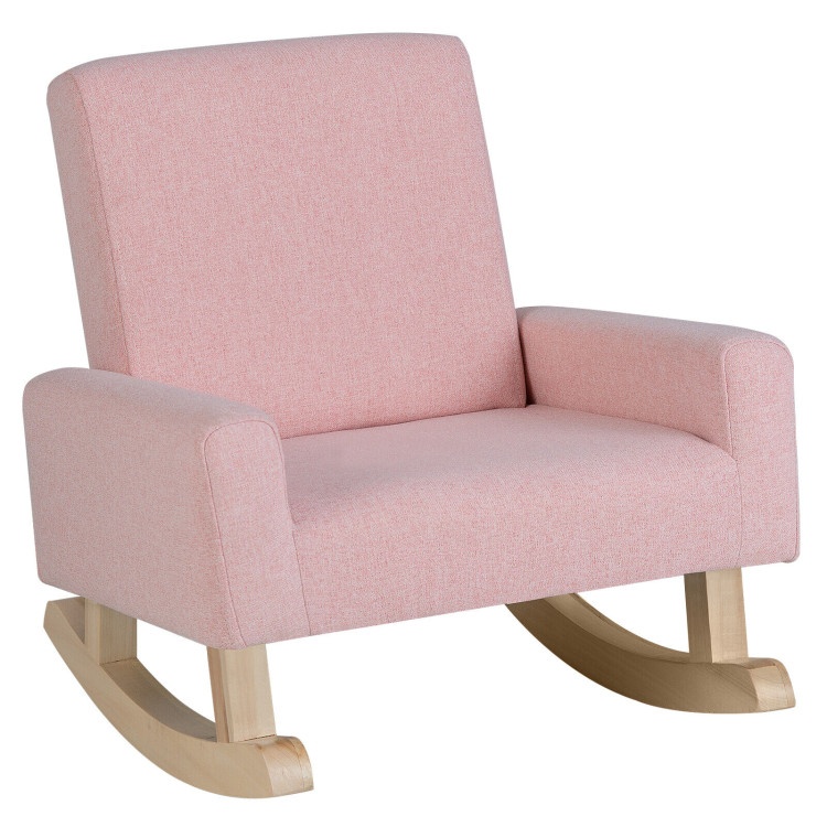 Kids Rocking Chair With Solid Wood Legs