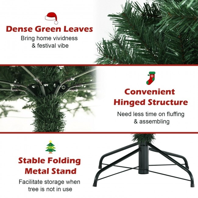 5 Feet 410 Tips Pvc Hinged Artificial Christmas Tree With Metal Stand