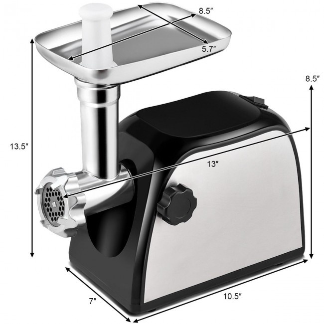 2000W Stainless Steel Electric Meat Grinder Sausage Stuffer Maker