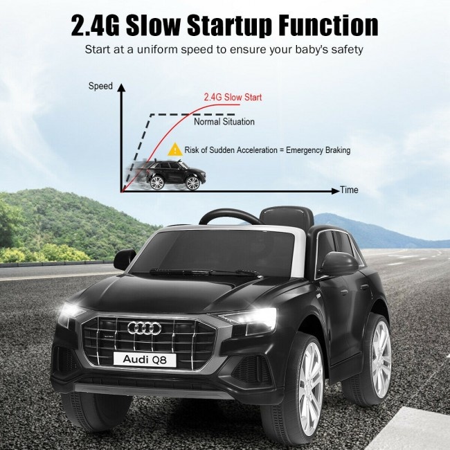 12 V Licensed Audi Q8 Electric Kids Ride On Car With 2.4G Remote Control For Boys And Girls