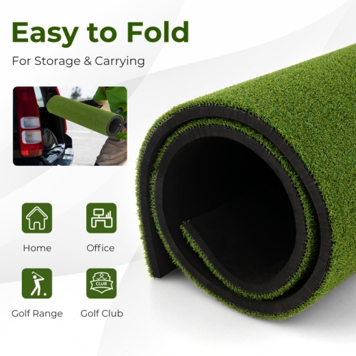 5 x 3 Feet Golf Mat with 3 Rubber Tees | Costway