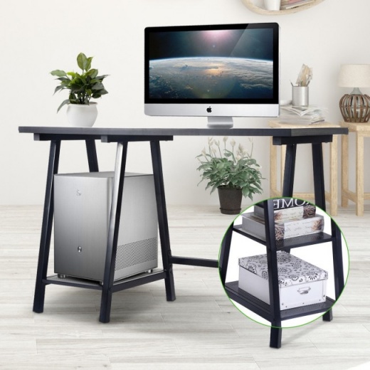MDF Board Computer Writing Study Desk - White