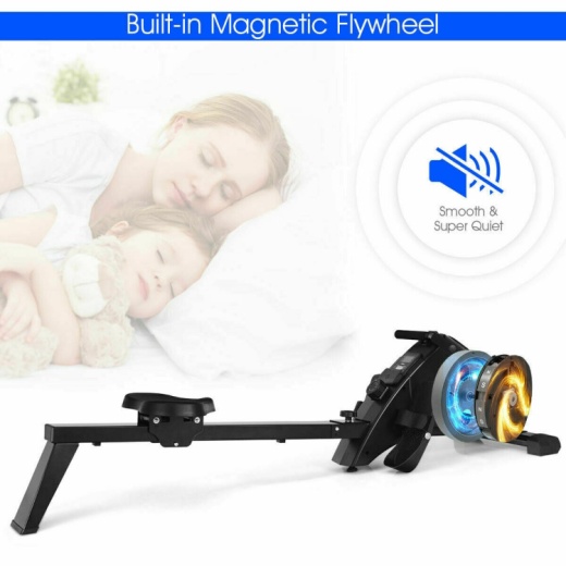 Foldable Magnetic Quiet Operated Fitness Rowing Machine